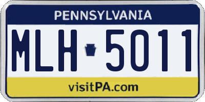 PA license plate MLH5011
