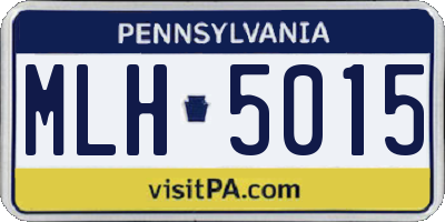 PA license plate MLH5015