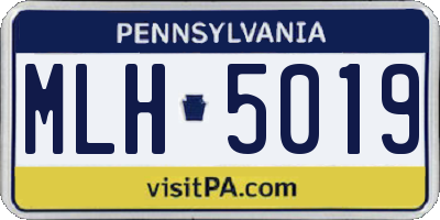 PA license plate MLH5019