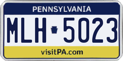 PA license plate MLH5023