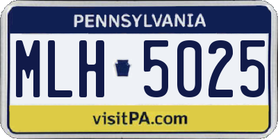 PA license plate MLH5025