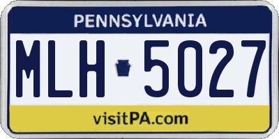 PA license plate MLH5027