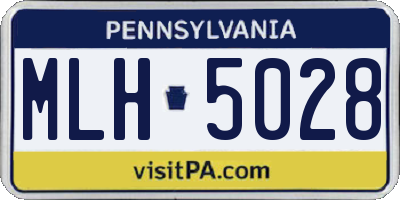 PA license plate MLH5028