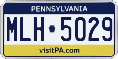 PA license plate MLH5029