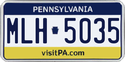 PA license plate MLH5035