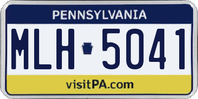 PA license plate MLH5041