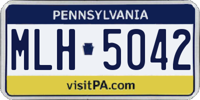 PA license plate MLH5042