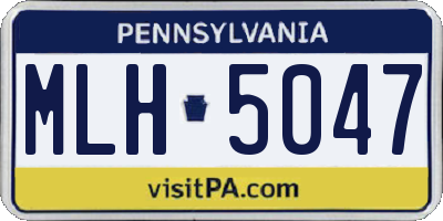 PA license plate MLH5047