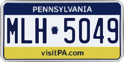 PA license plate MLH5049