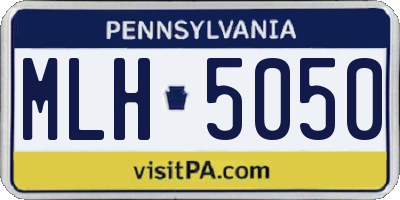 PA license plate MLH5050