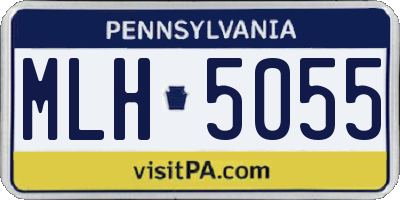 PA license plate MLH5055