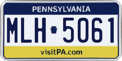 PA license plate MLH5061