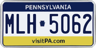 PA license plate MLH5062