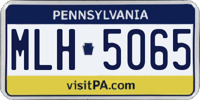 PA license plate MLH5065