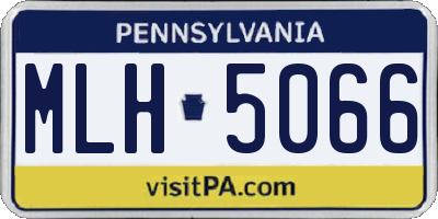 PA license plate MLH5066