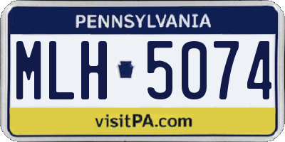 PA license plate MLH5074