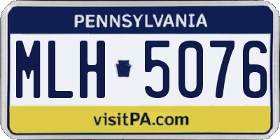 PA license plate MLH5076