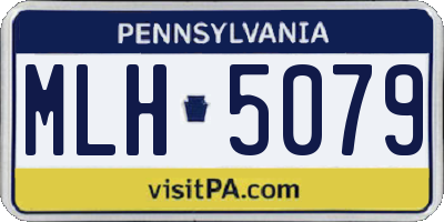 PA license plate MLH5079