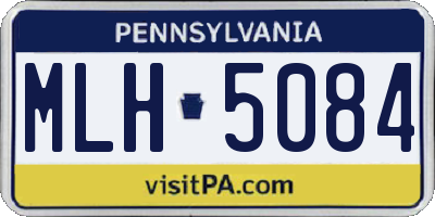 PA license plate MLH5084