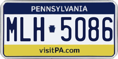PA license plate MLH5086