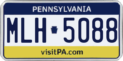PA license plate MLH5088