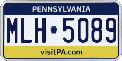 PA license plate MLH5089