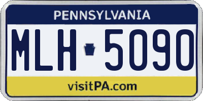 PA license plate MLH5090