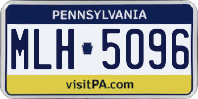 PA license plate MLH5096