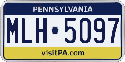 PA license plate MLH5097