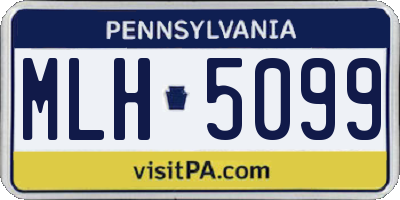 PA license plate MLH5099