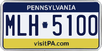 PA license plate MLH5100