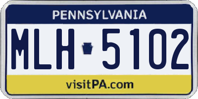 PA license plate MLH5102