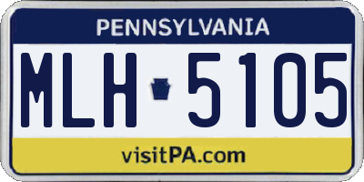 PA license plate MLH5105