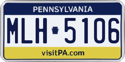 PA license plate MLH5106