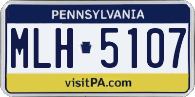 PA license plate MLH5107