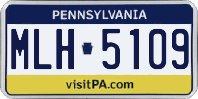 PA license plate MLH5109