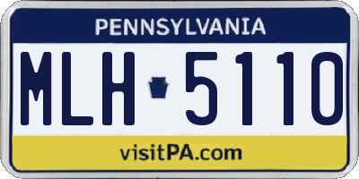 PA license plate MLH5110