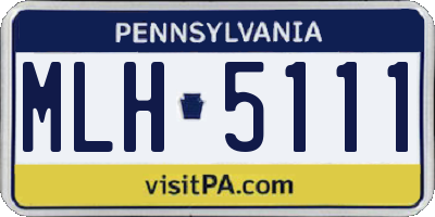PA license plate MLH5111