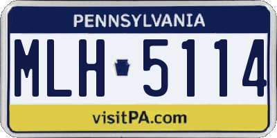 PA license plate MLH5114