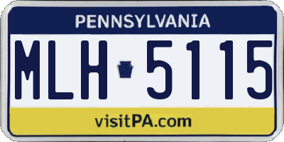 PA license plate MLH5115