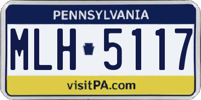 PA license plate MLH5117