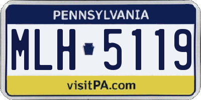 PA license plate MLH5119