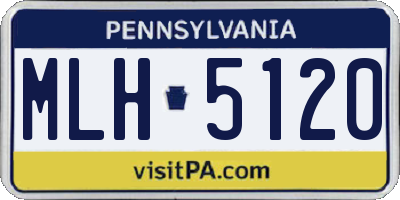PA license plate MLH5120