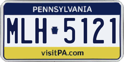 PA license plate MLH5121