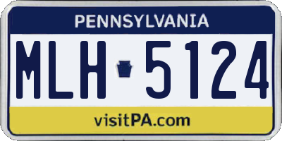 PA license plate MLH5124