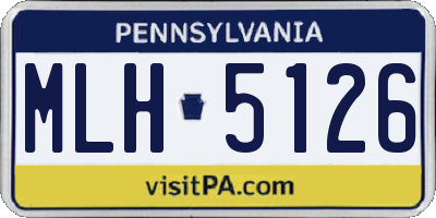 PA license plate MLH5126