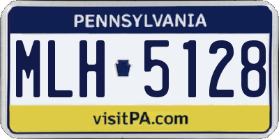 PA license plate MLH5128