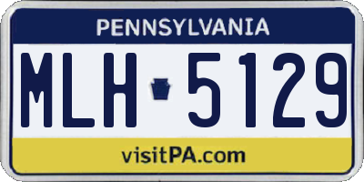PA license plate MLH5129