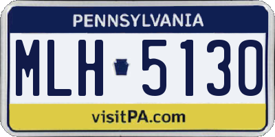PA license plate MLH5130