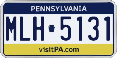 PA license plate MLH5131